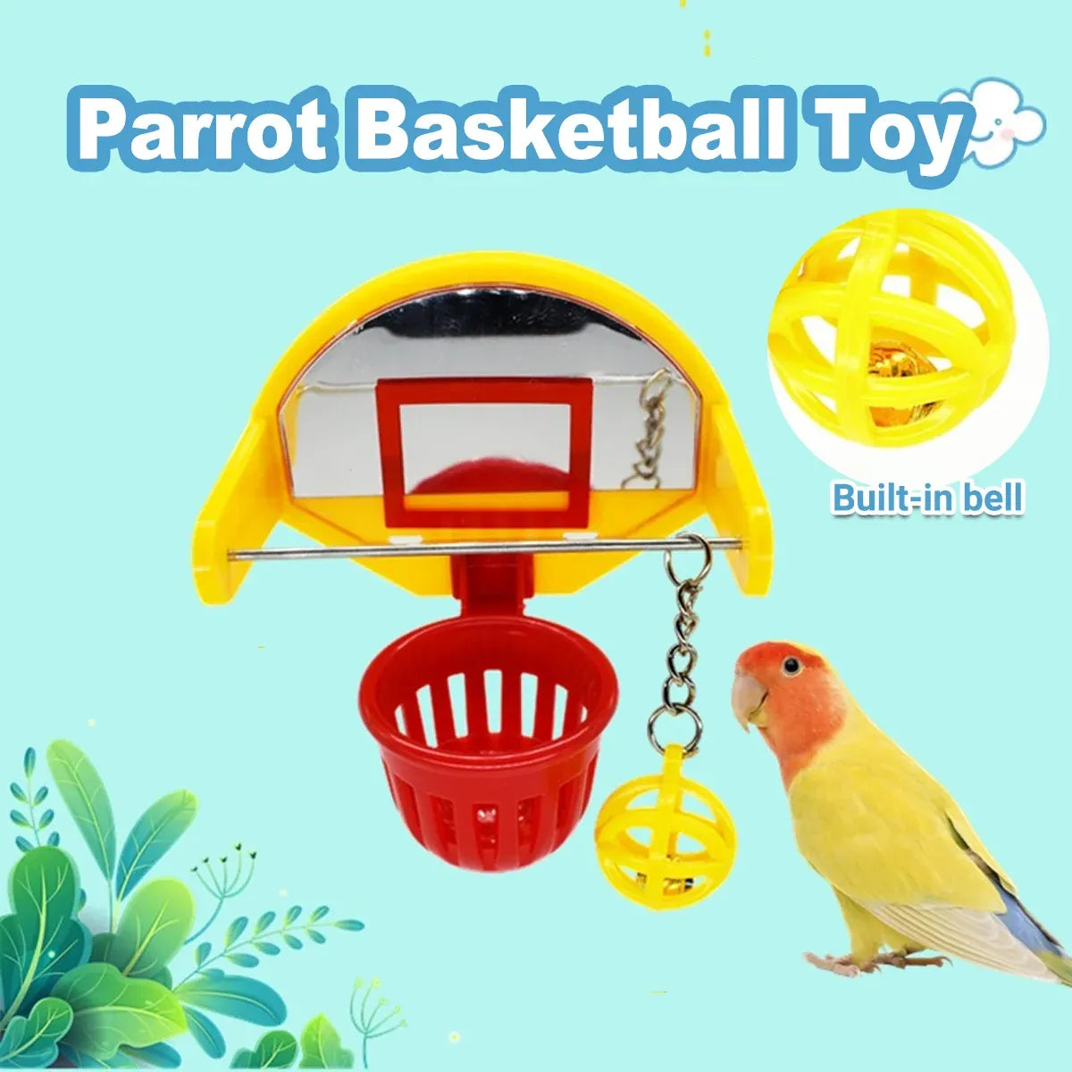 Parrot Bird Toy Training Basketball Intelligence Training Toy Small Medium Birds